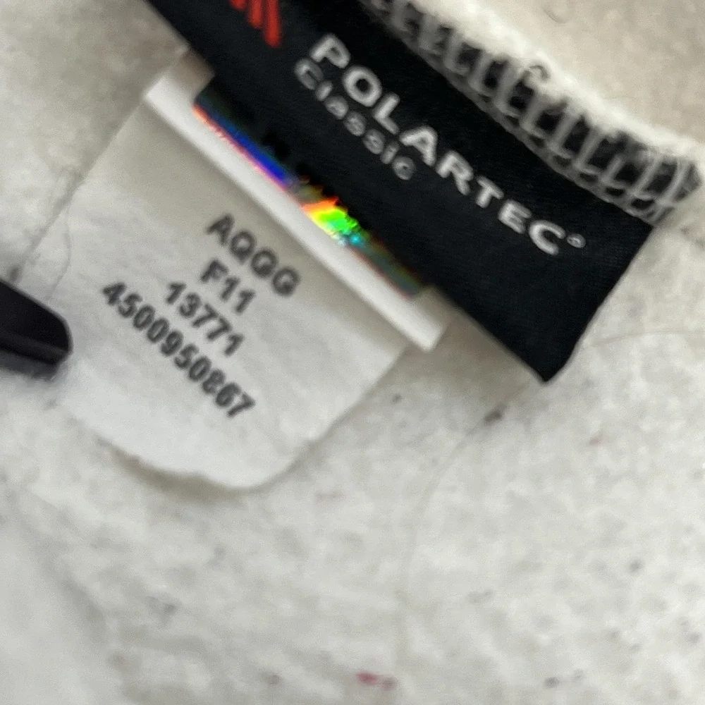 The North Face Jacket Girls 14/16‎ White Gray Fleece Zip Polartec Classic